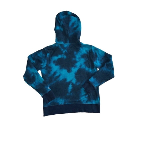 Champion Gray And Blue/Black Tie Dye Pullover Hoodies Bundle Size L 10/12 - Picture 5 of 6